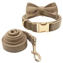Set de 2 piezas, nuevo collar de terciopelo de aleación de zinc + correa, adecuado para perros grandes, medianos y pequeños, suave y cómodo, hebilla de aleación de zinc duradera, chapada en oro, talla grande resistente que la hebilla de plástico, fácil de ajustar y soltar rápidamente, regalo de cumpleaños o festividad (debido a la diferencia de lote de tela, puede haber una ligera diferencia de color, entrega aleatoria) - Multicolor - Ver 39