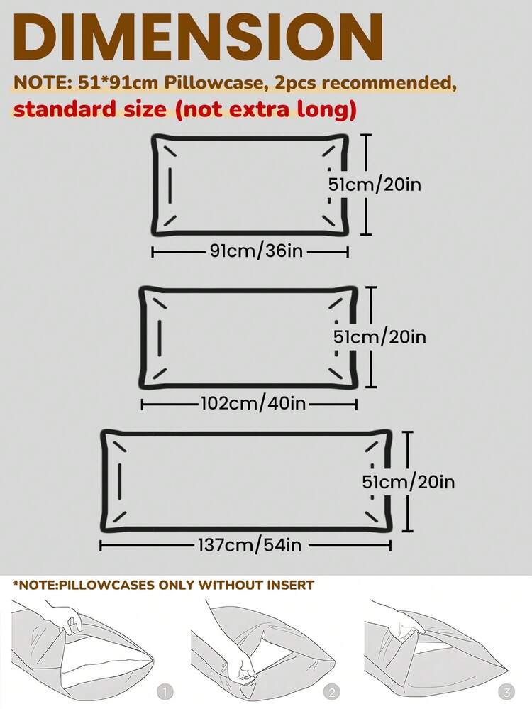 1 vỏ gối mềm, vỏ gối dài, kích thước tiêu chuẩn, kiểu đóng mở dạng phong bì, chống nhăn, chống phai màu, chống bám bẩn, không kèm ruột gối, kích thước 20x54 inch, 20x36 inch, thích hợp cho trang trí mùa xuân/hè, trang trí phòng ngủ, đồ dùng học tập. - Nhiều màu - Xem 3