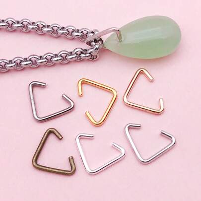 200pcs 7x9mm Iron Open Triangle Rings, DIY Accessories Metal Triangle Loops For Luggage Leather Hardware, Connector Buckles, Iron Wire Buckles In Stock.