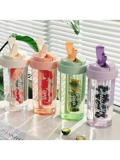 1 chiếc, 600ml/20.29oz, Thiết kế chống rò rỉ di động, Cốc du lịch bằng chất liệu PC (có bộ lọc trà có thể tháo rời), Kiểu dáng đơn giản và tiện dụng, Thân cốc hình bầu dục, Dây đeo chống trượt tiện dụng, Nắp đậy kín chống tràn, Chịu nhiệt độ cao 100°C, Thiết kế hộp đựng trà có thể tháo rời và rửa được, Cốc nước thể thao