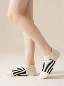 20/10/5 Pairs Random Striped Ankle Socks, Suitable For All Seasons - Multicolor - View 2