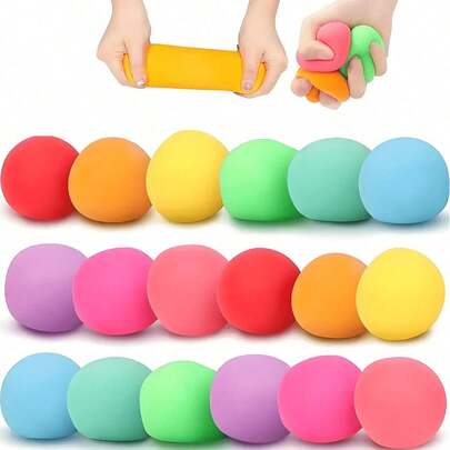 1 Pack Of 1/3/5/10/20pcs - Colorful Stress Relief Balls, Squeeze Balls With Elasticity, Stretch Stress Relief Soft Balls, Sensory Hand Toys, Anxiety Relief Small Tools, Suitable For Birthday Party Gifts, Can Be Used As Gashapon Fillers, Adult Acupressure Stress Relief Massager, Party Favors, Stretchy Balls, Stretchy Ball Toys, Knitted Party Decorations, Squeeze Balls With Elasticity - Best Gifts For Family And Friends (Random Colors)