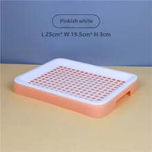 1pc Rabbit Litter Box, Detachable Plastic Small Animal Toilet Tray With Grate, Corner Litter Box, Easy To Clean Hamster Guinea Pig Rabbit Ferret Small Pet Toilet Training Box - one-size - View 13