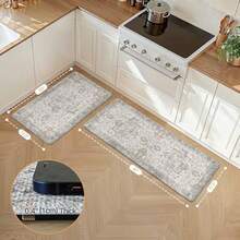 Kitchen Mats For Floor 2PCs Washable Anti Fatigue Mat For Cused 17.3x+17.3x30 Waterof Kitchen Rugs Non Slip Comfort Standing Mat Rug For Home Sink Laundry LightTaupeBrown - Light Taupe Brown - View 2