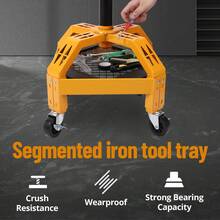 300LBS Mobile Rolling Gear Seat - Smooth Rolling Mobility, Ultimate Comfort, Adjustable & Versatile, Spinning Gear Tray - A - View 3