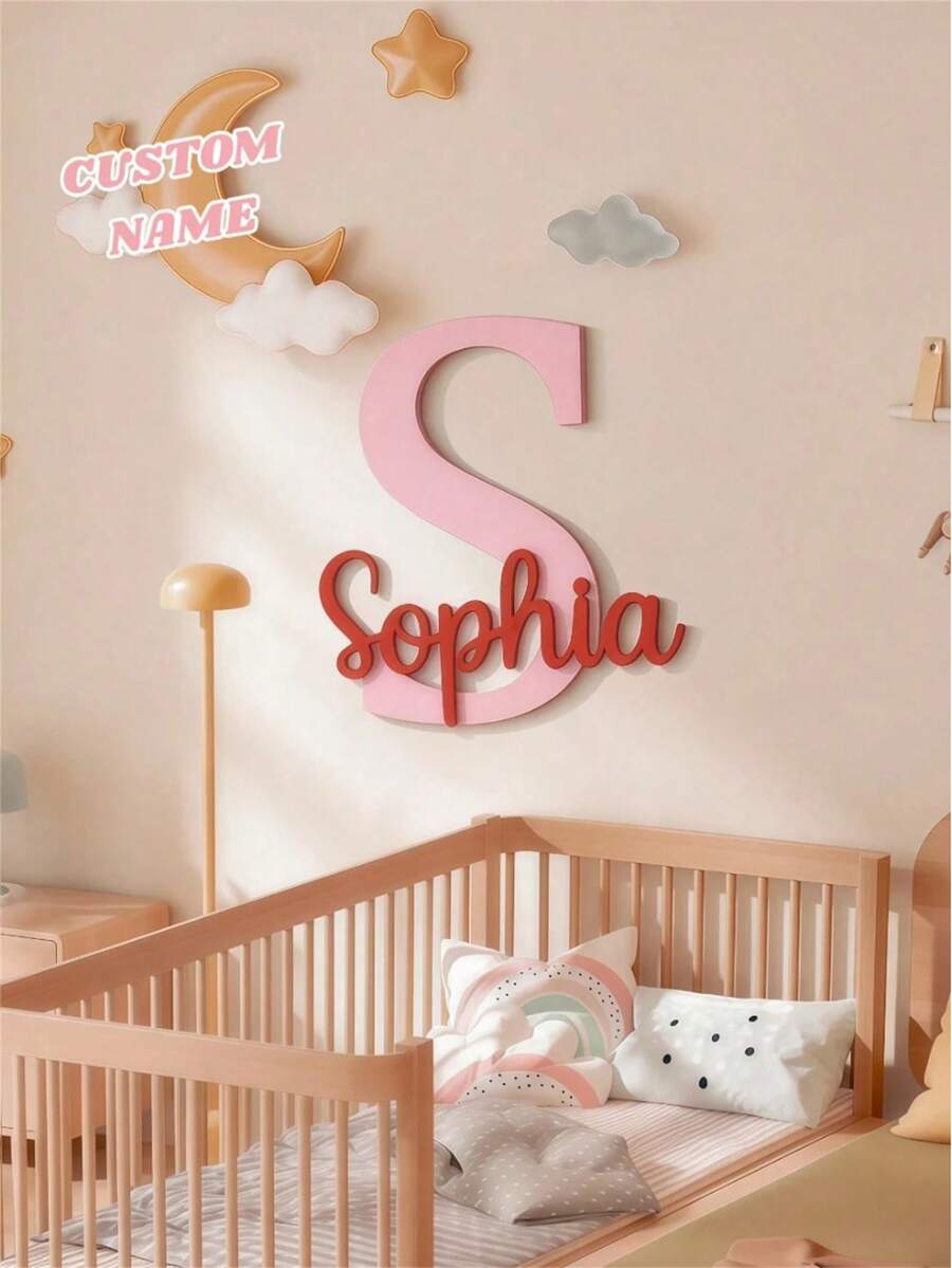 1 Tấm bảng tên hai lớp bằng acrylic cá nhân hóa, bảng tên tùy chỉnh, bảng chữ cái, thích hợp cho phòng trẻ em, phòng ngủ, cũng có thể dùng làm trang trí tường nhà, trang trí tiệc, trang trí phòng trẻ em, v.v. Thời trang, tối giản, món quà cá nhân hóa độc đáo, quà sinh nhật tự làm, quà tựu trường, quà tân gia, quà tiệc, quà Giáng sinh, quà cho trẻ em. - Nhiều màu - Xem 1