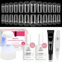 Beetles Gel Nail Kit Short Almond Gift Spree Easy DIY Extension Set Gift For Women - Square Medium 576pcs(Etch-x Nail Kit) - View 10