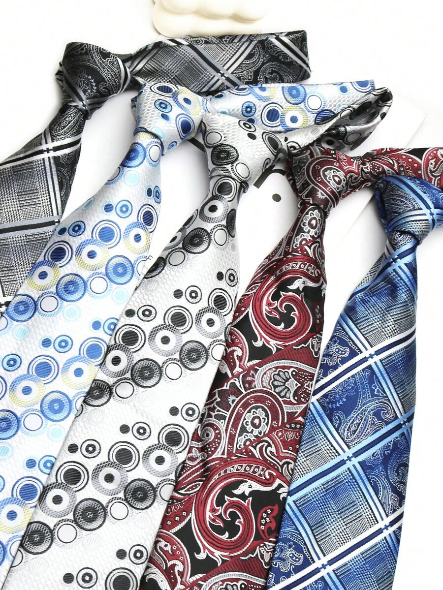 1条佩斯利花纹手工男女通用领带，适合休闲、街头、日常、派对等场合穿着。 - 彩色 - 查看 1