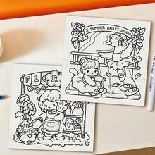 《舒适工作》成人儿童涂色书，大胆易上色，简约大图设计，助您放松身心，内含可爱绘画书和舒适图案（大胆易上色），母亲节礼物，返校用品 - 舒適工作 - 查看 10