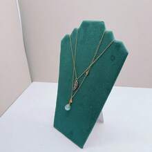 Velvet Necklace Easel Jewelry Organizer Displays Stand With Reinforced Bracket - Multicolored - View 10