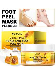MOOYAM 牛奶蜂蜜去角质手足蜡面膜 - 含有胶原蛋白、蜂蜜提取物和透明质酸；去除手脚干燥粗糙的角质，深层滋养肌肤，使肌肤容光焕发、光滑柔嫩。 - 110g/3.88oz - 查看 6