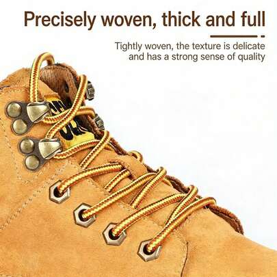 1 par de cordones redondos, adecuados para botas, zapatillas y zapatos regulares - disponibles en múltiples longitudes y colores - cordones de bota de senderismo duraderos, aptos para botas de trabajo de trekking