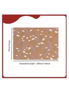 Natural Daisy And Lavender Gift Wrapping Paper Roll | Suitable For Various Occasions - Birthday, Valentine's Day, Wedding Party And Bulk Packaging - Multicolor - View 2