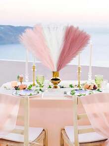 1/10pcs Artificial Pampas Grass, Valentine's Day Decor, 55cm/21.65in Pink, White, Beige Artificial Pampas Grass, Fluffy Artificial Boho Decor, Suitable For Halloween, Christmas, Pink Artificial Pampas Grass Stems Can Be Used For Vase Filler, Farmhouse, Home, Wedding Decor (Pink, White, Beige), Room Decor, Fall Decor, Home Decor, Halloween Decor, Teacher Gift, College Dorm Supplies, Dorm Decor - Multicolor - View 9