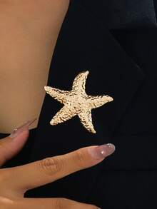 1 buah Bros Pesta Elegan Berbentuk Bintang Laut Mewah dan Modis untuk Wanita - Emas - View 14