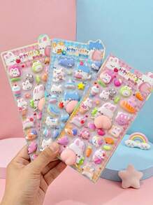 POKOJA LAND Autocollants décoratifs mignons en forme de nez de lapin et de chat en mousse 3D. Autocollants décoratifs cadeaux. Décoration de maison, décoration de fête, cadeau d'anniversaire, divers cadeaux de fête, . - Multicolore - Voir 3