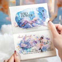 20张/包 浪漫奇幻主题贴纸，创意美学贴纸，DIY装饰剪贴簿工艺材料，节日礼物，个性化剪贴簿学习用品 - 款式 4 - 查看 6