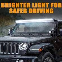 20英寸直型LED灯条组合套装，LED工作灯条，适用于越野车、卡车、四驱车、SUV、ATV，12V/24V - A - 查看 4