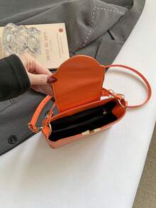 Sac à main de luxe pour femme, sac de marque avec texture tissée haut de gamme, nouveau sac fourre-tout à la mode 2026 avec grande capacité, sac cabas rétro décontracté de style de rue brillant haut de gamme, style minimaliste de célébrité - Orange - Voir 11