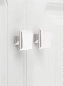 10pcs Simple Drawer Pulls. Suitable For Cabinets, Dressers, Shoe Racks, Wardrobes, Children's Rooms. High-Grade Zinc Alloy Material, Surface Mounted Single Hole Handles, Screws Included. - Multicolor - View 9