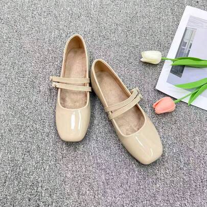 Women's Mary Jane Flat Shoes, Minimalist & Versatile