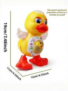 Glowing, Singing, Walking, Dancing Space Duck Robot Toy, Suitable As Birthday Gift For Infants, Toddlers And Children - Multicolor - View 9
