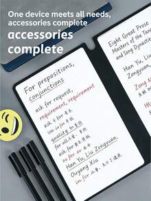 Fashionable Reusable A5 Whiteboard Notebook: Weekly Planner, Faux Leather Memo Pad, With Whiteboard Marker And Eraser Cloth Included - Multicolor - View 5