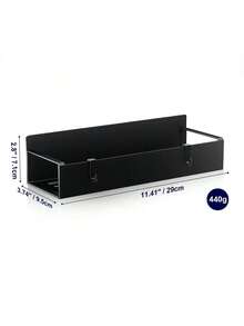 Magnetic Spice Storage Rack, Black Metal Refrigerator & Oven Organizer - View 10