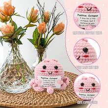 1pc Pink Octopus Crochet Doll, Conveys Sincere Encouragement, Crocheted Doll Will Make Me Or Someone I Care About Happy. This Is Not Only A Gift For Myself, But Also A Unique Gift For Friends Or Family. - Multicolor - View 4
