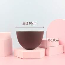 Large Black Silicone Mask Mixing Bowl Set, Facial Care Bowl, DIY Mud Mask Beautician Supplies - Multicolor - View 8