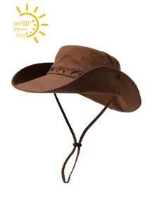 1 Sombrero de vaquero occidental de moda para hombres, sombrero de sol para exteriores, gran circunferencia de cabeza, sombrero de sol con ala grande plegable, adecuado para senderismo al aire libre, turismo, escalada de montaña, pesca, senderismo, verano, vacaciones - multicolor - Ver 6
