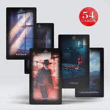 Mystery Oracle Cards - True Crime & Conspiracy Deck For Uncovering Secrets, Motives & Emotional Truths - Beginner Friendly (Red Edition) - Phong cách đỏ - Xem 4