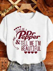 Maglietta da donna con grafica divertente, top casual in tessuto di alta qualità, vestibilità comoda, stile street hip-hop, confortevole, stampa artistica - Bianco - Visualizzare 2