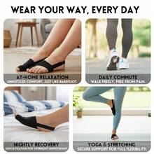 2 Pcs Breathable Comfortable Toe Alignment Splint Socks Bunion Support Corrector For Day Night Wear Foot Care Comfort Socks For Men Women - Black - View 7
