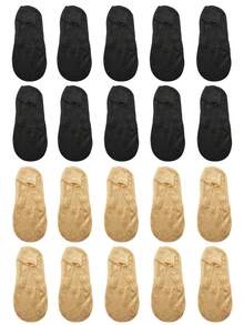 1/5/10 Pairs Of Summer Women's Daily Breathable Non Slip Thin Invisible Fashionable Hollow Lace Boat Socks - Multicolor - View 21