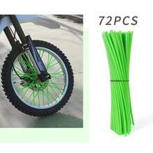 72pcs Colorful PVC Spoke Skins 24cm Wheel Rim Spoke Protectors, Universal For Motorcycle & Bicycle, Modification & Decoration Accessories - Multicolor - View 16