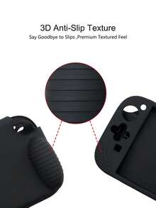 1 Set 2 Carcasas protectoras de juego + 6 piezas de tapa de joystick, antideslizante, antisuor, anti-arañazos, para mejorar la experiencia de juego - Ver 6