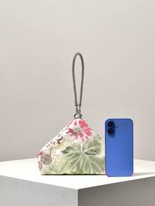 (Patrón aleatorio) Billetera pequeña, bolso con lentejuelas, patrón floral, bolsa bordada, bolso de novedad, adecuado para fiesta, baile de graduación, boda, billetera elegante para mujer, regalo para damas - Multicolor - Ver 3