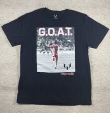 MLS Inters Miamis Lionels Messis Sunny Goat T-Shirt Mens Large Soccer Black T Shirt - màu đen - Xem 1