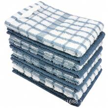 8条华夫格纹100%纯棉洗碗布，批发厨房清洁抹布，不粘油洗碗巾 - 35*35厘米 - 查看 11