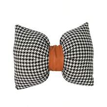 Fashionable Plaid Bow Car Headrest Neck Pillow, Suitable For All Seasons - Bow - View 12