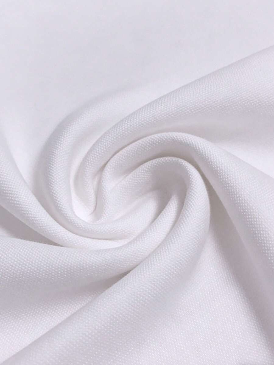1pc Classic Black & White Waterproof Oxford Fabric, Durable Water-Resistant Fabric For Bags, Tablecloths, DIY Projects - White - View 1