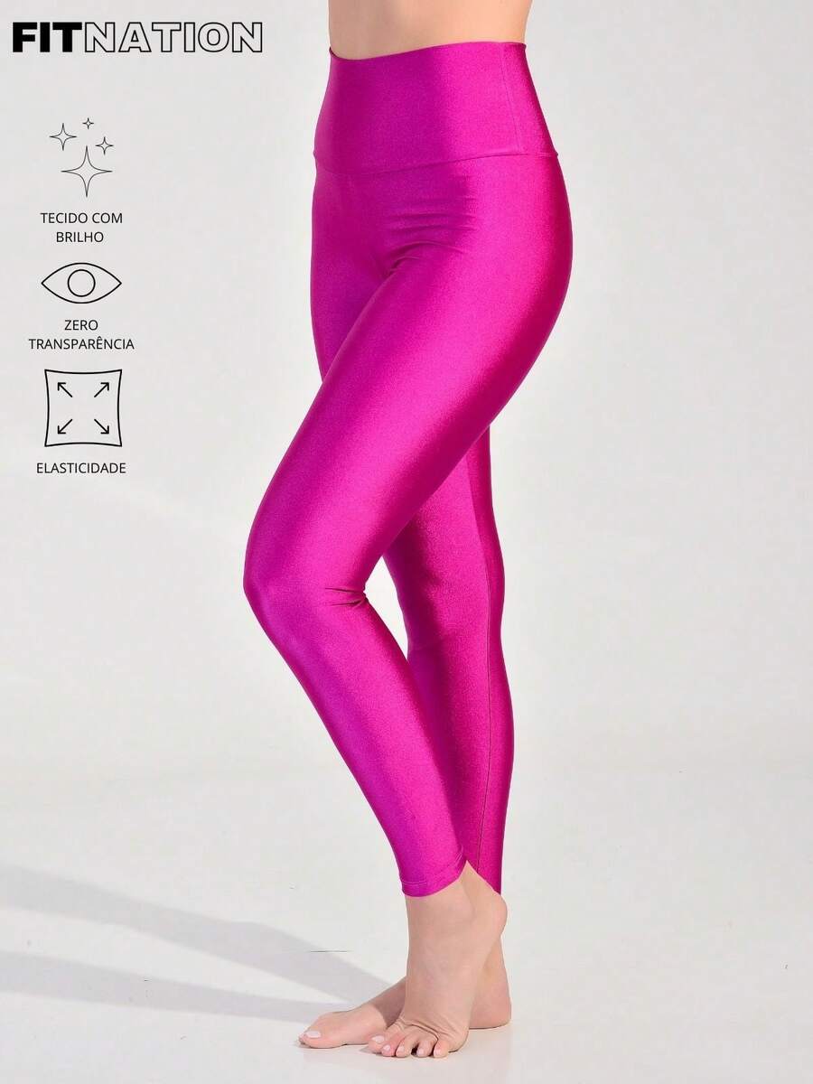 Women Sports Leggings - Hot Pink - View 1