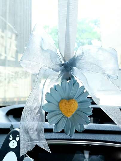 1pc Heart & Chrysanthemum Shaped Silicone Candle/Wax Mold, DIY Handmade Fragrance Stone Diffuser Pendant Decor Mold, Heat-Resistant Easy Release Candle Making Tool