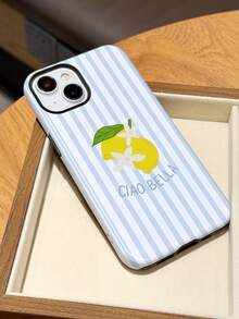 1 ốp lưng điện thoại cứng 2 trong 1 kiểu dáng tối giản, nghệ thuật, họa tiết sọc, in hình chanh tươi, khẩu hiệu, bóng bẩy, tương thích với Samsung 11/12/13/14/15/16/17 Pro Max - Nhiều màu - Xem 4