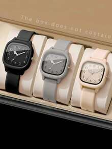 1 chiếc đồng hồ nữ mặt tròn, mặt tròn đa chức năng, phù hợp để đeo hàng ngày, dự tiệc và các dịp khác, làm đẹp cho cổ tay. - trắng - Xem 21