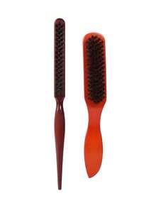 男士胡须刷套装（2件套），猪鬃木柄胡须刷和梳子，天然木质胡须刷梳套装，适用于男士胡须护理和造型 - 鬍鬚刷 - 查看 9