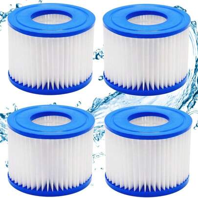 4pcs High Quality VI Type Filter Cartridges, Compatible With 90352E 58323 90427E, Suitable For Above Ground Swimming Pool Filter Replacement