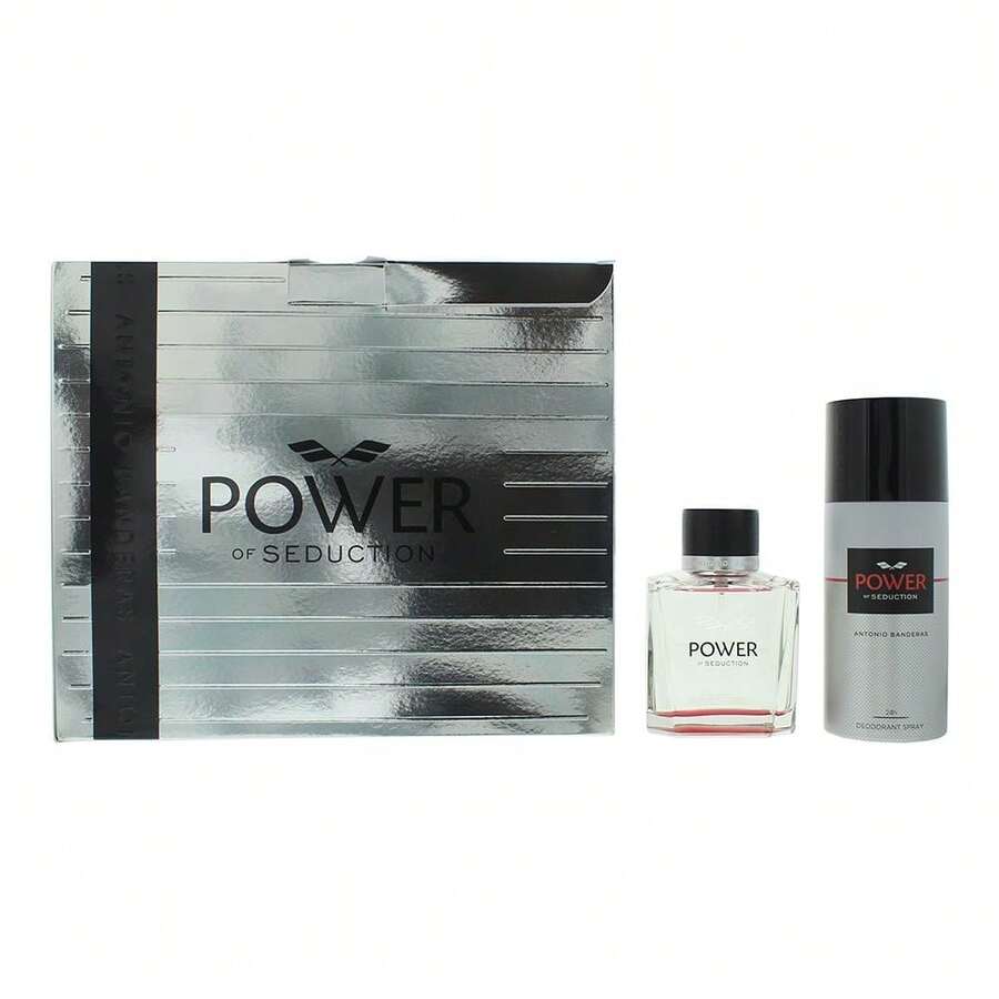 Antonio Banderas Power Of Seduction Mens 100ml EDT Deodorant 2 Piece Gift Set: - Woody & Earthy - View 1