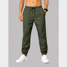 Men's Athletic Tactel Pants With Pockets – Lightweight, Comfortable - Moss Green - View 1